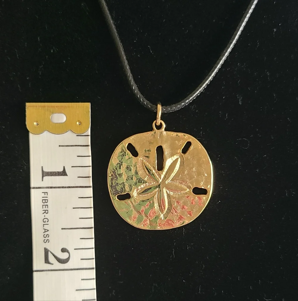 Goldtone Sand Dollar Pendant Necklace